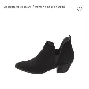 Sigerson Morrison Suede Olive Booties